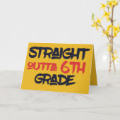 6おもしろい年生卒業おめでとう カード (黄色い花)
