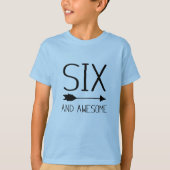 6および素晴らしい第6誕生日プレゼントのTシャツ(ライト) Tシャツ (正面)