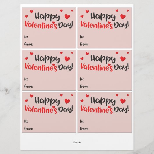 6かわいいナマケモノ教室バレンタインデーのカード レターヘッド (裏面)