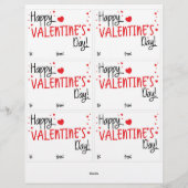 6かわいい犬の子供たち教室バレンタインデーのカード レターヘッド (裏面)