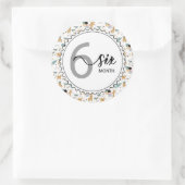 6か月のマイルストーンベビーのグラフとバルーン ラウンドシール (バッグ)