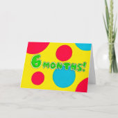 6か月の節酒誕生日/記念日カード カード (正面)