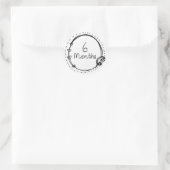 6か月のDoodleマイルストーン ラウンドシール (バッグ)