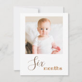 6か月フォト最初の誕生日バナーカード (正面)