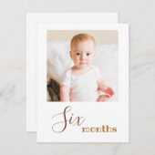 6か月フォト最初の誕生日バナーカード (正面/裏面)