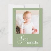 6か月フォト最初の誕生日バナーカード (正面)