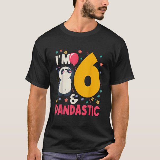 6さいのパンダパーティーおめでとう！ Tシャツ (正面)