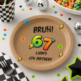 6だって!7じゃないもん!6歳の誕生日おめでとう ペーパープレート
