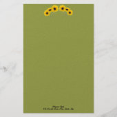 6つのひまわりフローラフォトバナーアーチカスタム型 便箋 (正面)