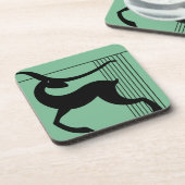 6つのアールデコのシカのコースターのセット コースター (左側)