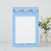 6つのカクテルグラスの文房具 便箋 (スタンド正面)