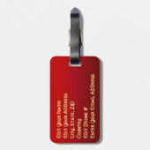 6つのクリスマスのくるみ割り ラゲッジタグ (裏面縦)