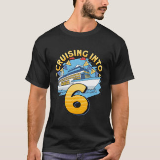 6つのクルーズへのクルージングボートの旅 Tシャツ
