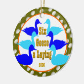 6つのゲーゼの産卵 – カスタム年 セラミックオーナメント (左)