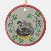 6つのゲーゼの置くクリスマスオーナメント セラミックオーナメント (正面)