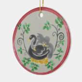 6つのゲーゼの置くクリスマスオーナメント セラミックオーナメント (左)