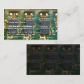 6つのコンピュータ・チップ回路 名刺 (正面/裏面)