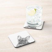 6つのコースターのかわいいフレンチ・ブルドッグセット コースター (右側)