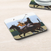 6つのコースターのポロの馬のマッチセット コースター (左側)