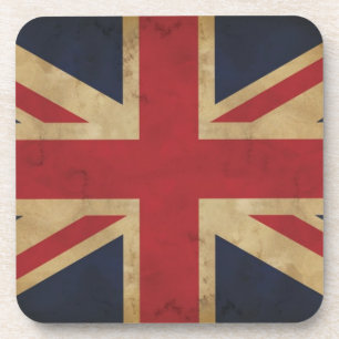 6つのコースターの英国国旗古いセット コースター