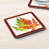 6つのコースターをセットにしたシルバーメープル コースター (左側)