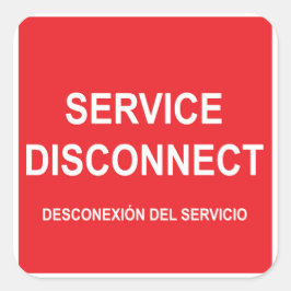6つのサービス切断ステッカーラベルのシート スクエアシール