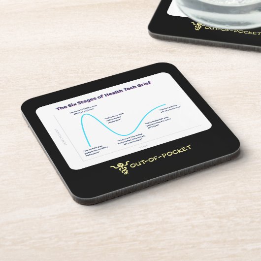 6つのステージのヘルスケアの悲しみコースターセット コースター (左側)