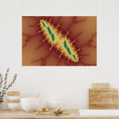 6つのストライプ – フラクタルポスター ポスター (キッチン)