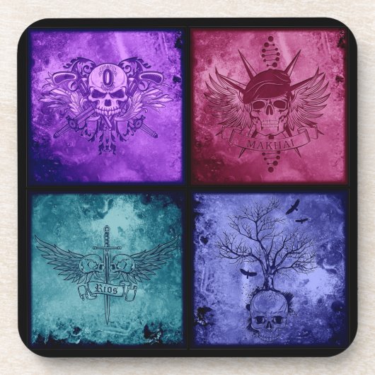 6つのセクターのロゴのコースターのセット コースター (正面)