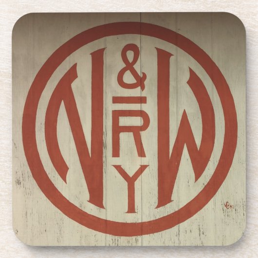 6つのノーフォークとウェスタンの鉄道ロゴの完全なセット コースター (正面)