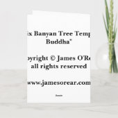 6つのバンヤンノキの寺院の仏の挨拶状 カード (裏面)