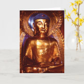 6つのバンヤンノキの寺院の仏の挨拶状 カード (黄色い花)