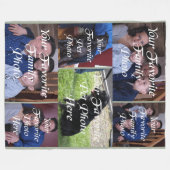 6つのパネルここのあなたの写真 フリースブランケット (正面(横))