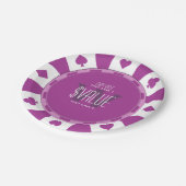 6つのパーソナライズされたクラシックトランプのポーカーチップ ペーパープレート (アングル)