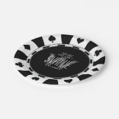 6つのパーソナライズされたクラシックトランプのポーカーチップ ペーパープレート (アングル)