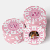 6つのパーソナライズされたクラシックトランプのポーカーチップ ポーカーチップ (積み重ね)