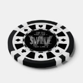 6つのパーソナライズされたクラシックトランプのポーカーチップ ポーカーチップ (シングル)