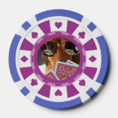 6つのパーソナライズされたクラシックトランプのポーカーチップ ポーカーチップ (裏面)