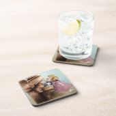 6つのピアノガールコースター、カラフルヴィンテージアートのセット コースター (右側)