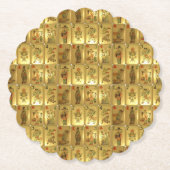 6つのペーパーコースター-数々のタイルを張られた花及び季節 ペーパーコースター (正面)