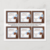 6つのメッセージカードの青くモダンなお母さんの水玉模様 インビテーションポストカード (正面)