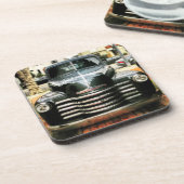 6つのヴィンテージのChevyのトラックのコースターのセット コースター (左側)