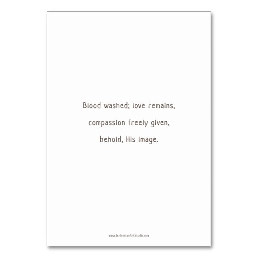 6つのヴェロニカのワイプの顔、祈りの言葉カードを配置して下さい テーブルナンバー (裏面)