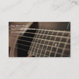 6つの刺し傷のアコースティックギター 名刺