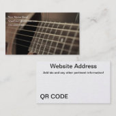 6つの刺し傷のアコースティックギター 名刺 (正面/裏面)