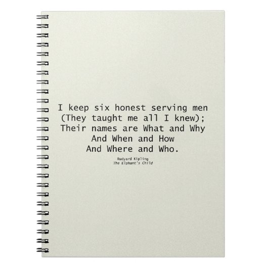 6つの役立つ人ノート ノートブック (正面)