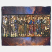 6つの日の創造の天使エドワード・バーン・ジョーンズ フリースブランケット (正面(横))