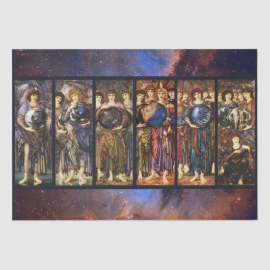 6つの日の創造の天使エドワード・バーン・ジョーンズ 薄葉紙 (正面)