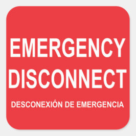 6つの緊急遮断器ラベルのシート スクエアシール