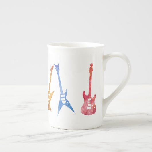 6つの肯定的にエレキギター ボーンチャイナマグカップ (右)